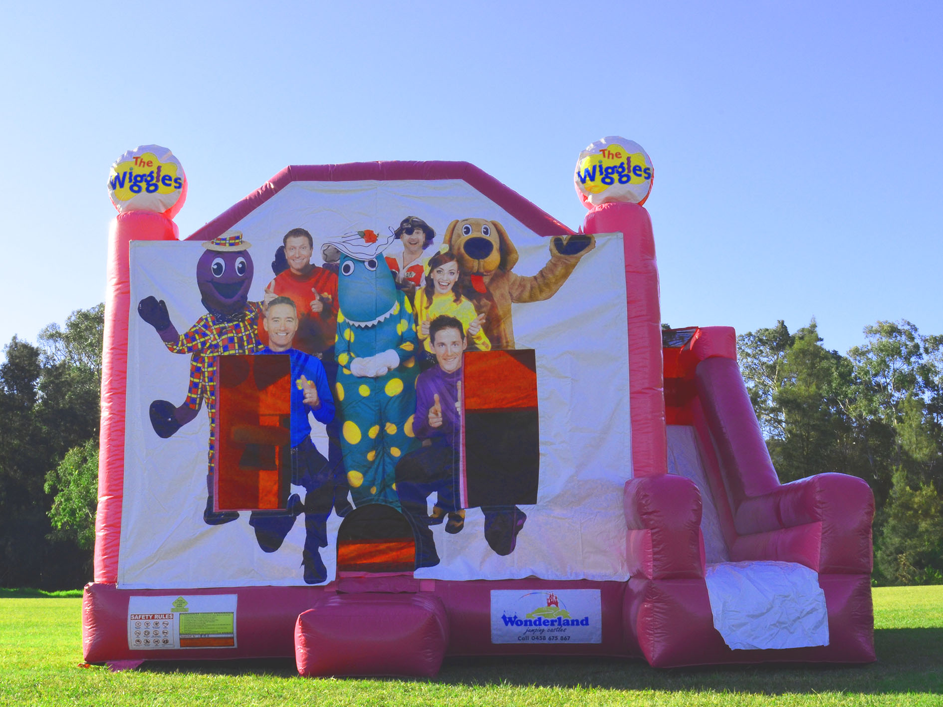 The Wiggles Jumping Castle Hire and Slide Wonderland Jumping Castles